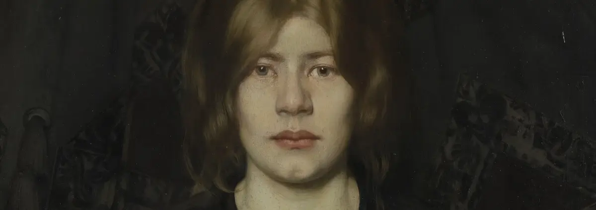 Oskar Zwintscher, Bildnis einer Dame mit Zigarette, 1904