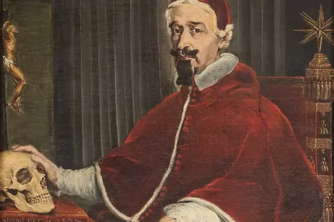 Guido Ubaldo Abbatini, Papst Alexander VII. mit Berninis Totenkopf, 1655/56