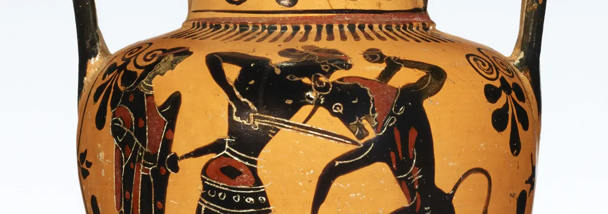 Amphora. Theseus und Minotaurus