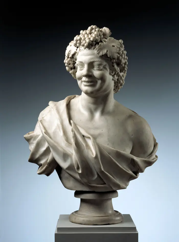 Eine Büste eines Mannes, der wie Dionysos aussieht