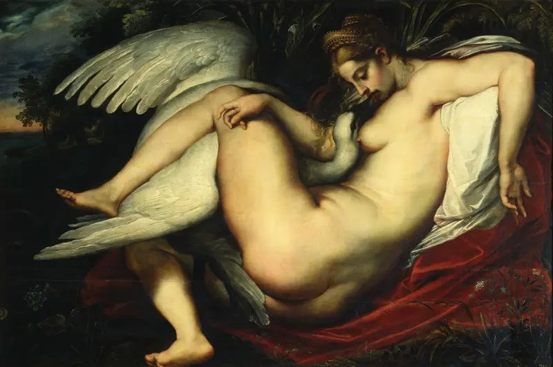 Peter Paul Rubens, Leda mit dem Schwan nach Michelangelo, um 1598–1600