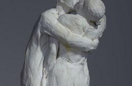 August Hudler, Der Kuss, um 1900/01 Gipsskulptur eines sich küssenden Paares